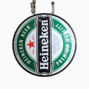 Doppelseitiges Heineken Leuchtschild, 1950er