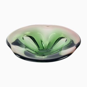 Vintage Art Glasschale von Frantisel Zemek für Mstisov Glass Factory, Ehemalige Tschechoslowakei, 1960er