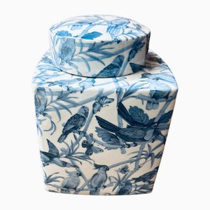 Square Box Blue Parrots by Quain and quantity
