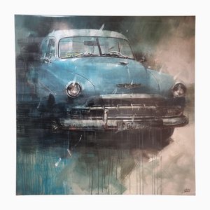 American Cars, 2000, Mixed Media on Canvas