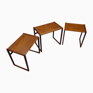Scandinavian Teak Nesting Tables, 1960s, Set of 3