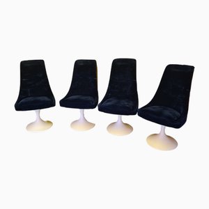Space Age Swivel Dining Room Chairs, 1970s, Set of 4