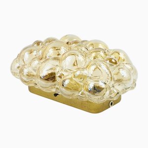 Mid-Century Amber Bubble Glass Wall Lamp attributed to Helena Tynell for Limburg, Germany, 1960s