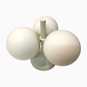 Weiße Vintage Deckenlampe aus Metall von Kaiser Idell / Kaiser Leuchten, 1960er
