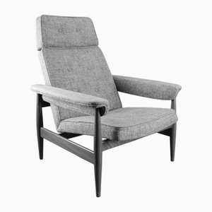 Mid-Century Modern Grey Lounge Chair, 1960s