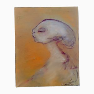 Enrico Colombotto Rosso, Composition, Oil on Canvas, 2000s