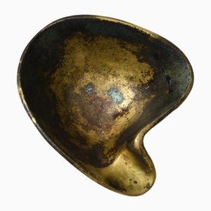 Mid-Century Modern Patinated Brass Ashtray from Werkstätte Carl Auböck, 1950s