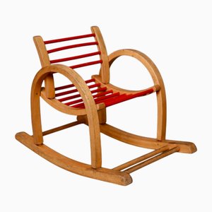 Sedia a dondolo da bambino di Baumann, anni '50