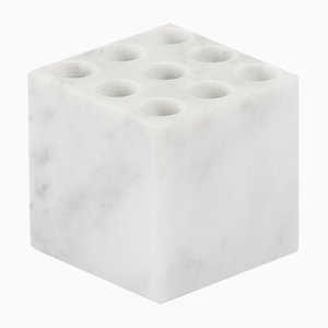 Fontane Bianche Toothbrush Holder in Bianco Carrara Marble by Elisa Ossino for Salvatori