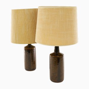 Brown Dl/30 Table Lamps by Linnemann-Schmidt for Palshus, 1960s, Set of 2