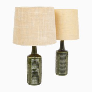 Grüne Dl/30 Tischlampen von Linnemann-Schmidt für Palshus, 1960er, 2er Set