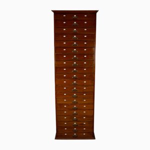 Very Tall Art Nouveau Dutch Walnut Apothecary Cabinet, 1900s
