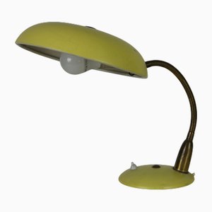 Mid-Century Yellow Metal Table Lamp, Italy, 1960s