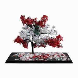 Nayla Tabet, Escultura de árbol, metal y papel