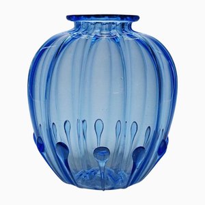 Large Vetro Soffiato Glass Vase attributed to Vittorio Zecchin for Venini Murano, 1924