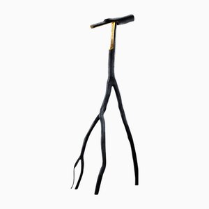 Charred & Gold Snappy Tree Friend Floor Light by Marco Iannicelli