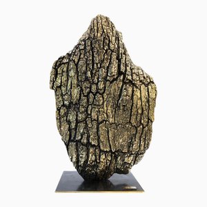 Oak Bark Tabletop Sculpture by Lionel Hamon
