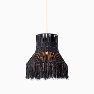 Lampe à Suspension Happy Waste Noire par Skryta