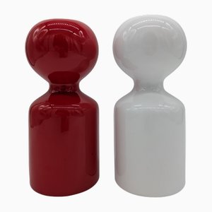 Keramik Kerzenhalter Vasen von Liisi Beckmann für Ceramiche Gabbianelli, Italien, 1960er, 2er Set