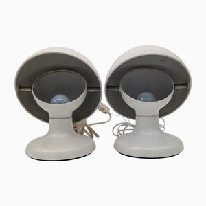 Lampade Jucker bianche di Afra e Tobia Scarpa per Flos, Italia, 1963, set di 2