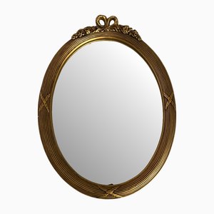 Neoclassical Oval Gilt Wall Mirror, 1900s