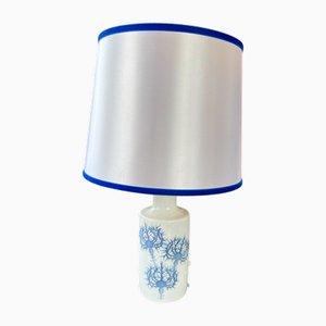 Table or Bedside Lamp in Royal Copenhagen Porcelain with Silver Thistles by Kai Lange for Fog & Mørup