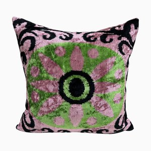Large Silk Cushion Cover with Mystic Design, 2000s