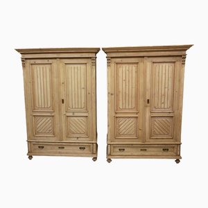 Bauernschränke, 1890er, 2er Set