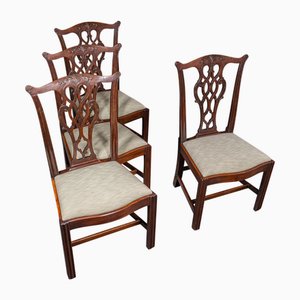 Sillas de comedor inglesas, década de 1800. Juego de 4