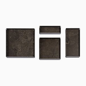 Fontane Bianche Modular Trays in Pietra d'Avola Natural Stone by Elisa Ossino for Salvatori
