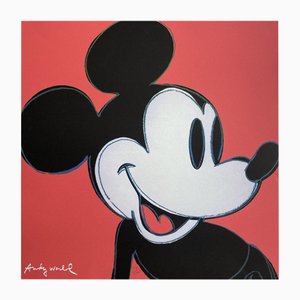 After Andy Warhol, Mickey Mouse, Red, Print, 1980s