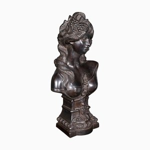 Bohemian Artist, Female Bust, 1930, Bronze