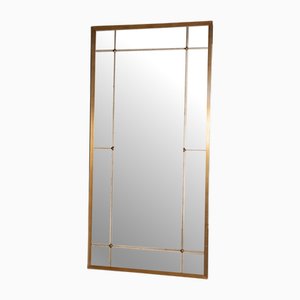 Specchio in ottone anticato con borchie diamantate di Pescetta Home Decoration