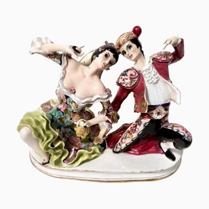 Vintage Ceramic Torero and Flamenco Dancer Figurines attributed to Giovanni Girardi, Italy, 1950s