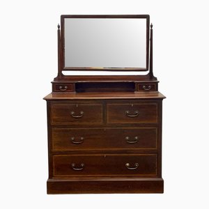 English Mahogany Dressing Table with Drawers, Early 20th Century