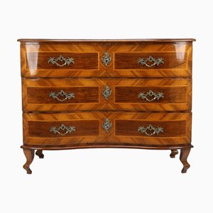 Commode à Tiroirs Baroque Marquetée en Noyer, 1760