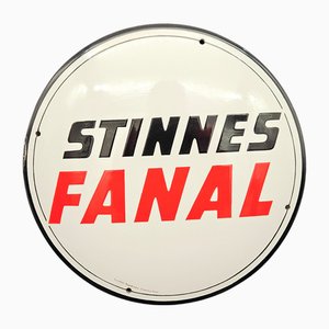 Emailliertes Werbeschild von Stinnes Fanal, 1950er