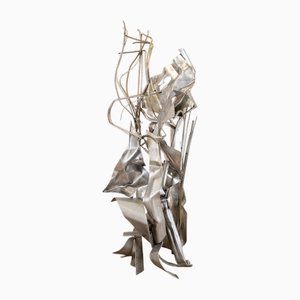 Albert Féraud, Escultura abstracta, 1976, Acero inoxidable