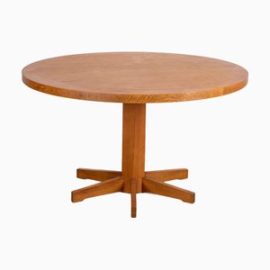Mesa de comedor redonda de pino, 1983