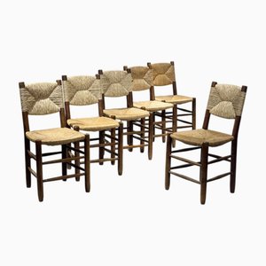 Vintage Bauche Chairs by Charlotte Perriand, 1960s, Set of 6