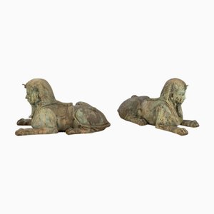 Large Sphinx Figures, 1900, Set of 2