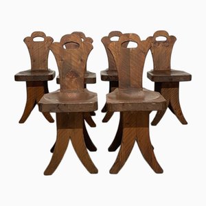 Brutalistische Stühle, 1960er, 6er Set