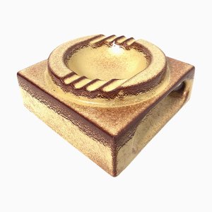 Vintage Ashtray in Glazed Ceramic by Roberto Rigon for Bertoncello, 1960s