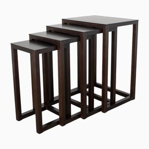 Tavolini ad incastro di Josef Hoffmann per Wittmann, anni '80, set di 4