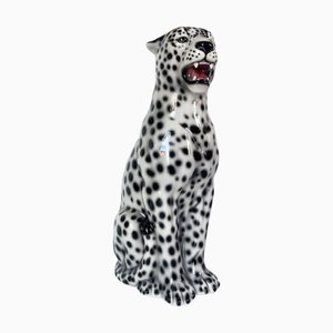 White Ceramic Cheetah, 1990s