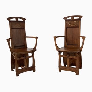 Arts and Crafts Armchairs, Austria, 1905, Set of 4