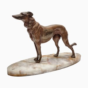 French Art Deco Sculpture of a Greyhound, 1930s