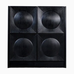 Brutalist Black Cabinet, Belgium, 1970s