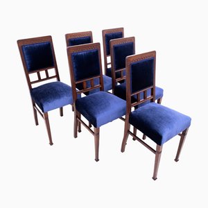 Set of Polish Chairs, 1930s, Set of 6