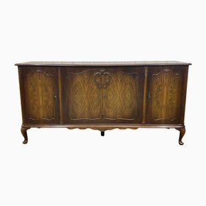 English Chippendale Walnut Sideboard, 1950s
